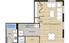 Efficiency 498sf Floor Plan Efficiency 498sf Floor Plan at Clayborne Apartments, Alexandria, VA, 22314